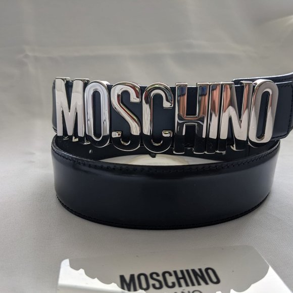 Moschino Couture Jeremy Scott Silver Logo BELT - Picture 8 of 16